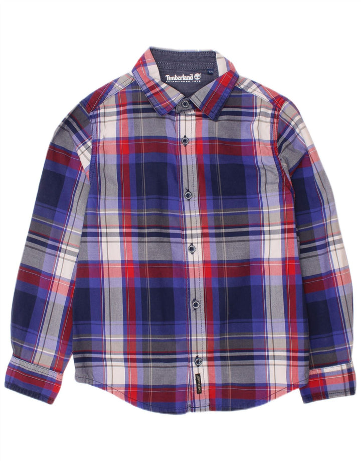 Koszula chłopięca Timberland 7-8 lat, bawełniana, granatowa w kratkę