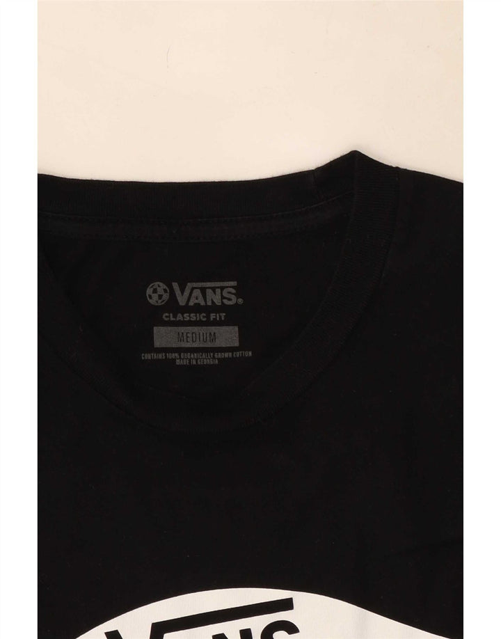 Męski T-shirt Vans o klasycznym kroju z grafiką, średni czarny, bawełniany