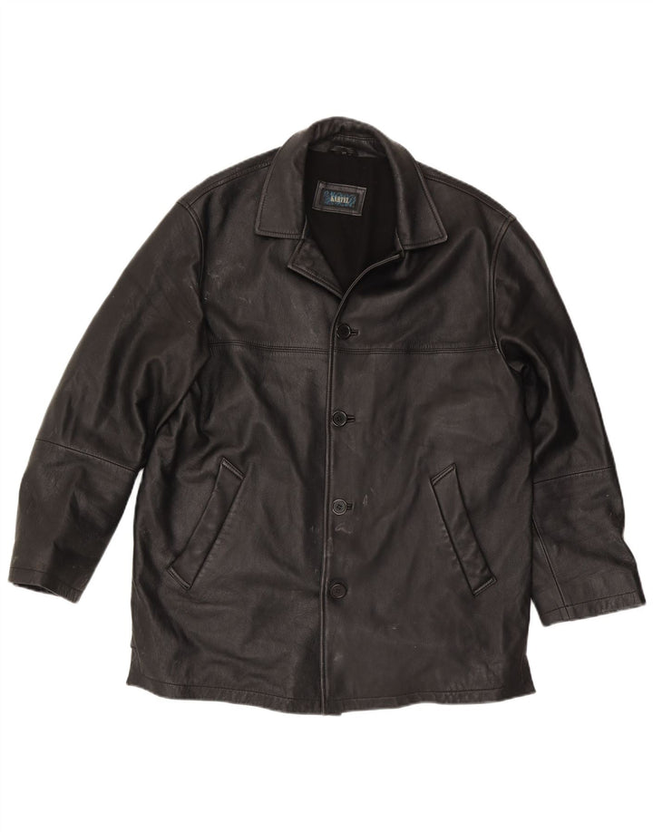 Męska kurtka skórzana Kartel UK 40 duża czarna