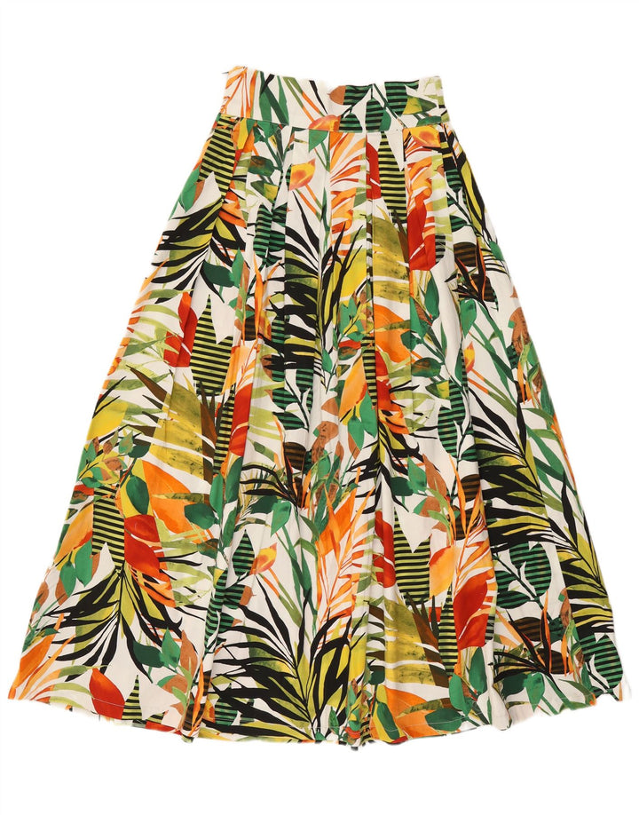 Vintage damska spódnica w kształcie litery A W26 mała wielokolorowa w kwiaty