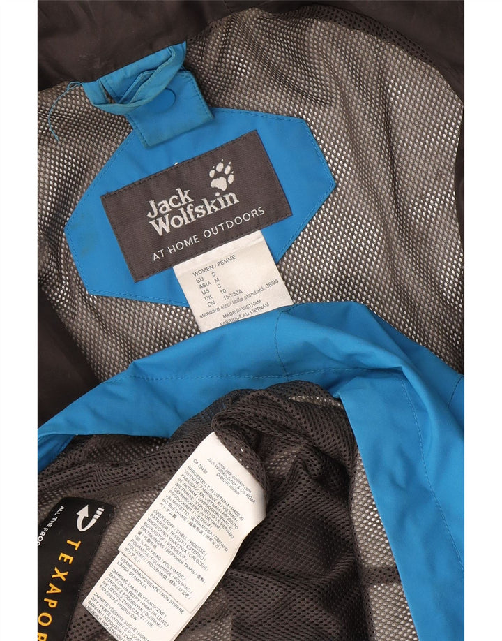 Damska kurtka przeciwdeszczowa z kapturem Jack Wolfskin UK 10 Small Blue Poliamid