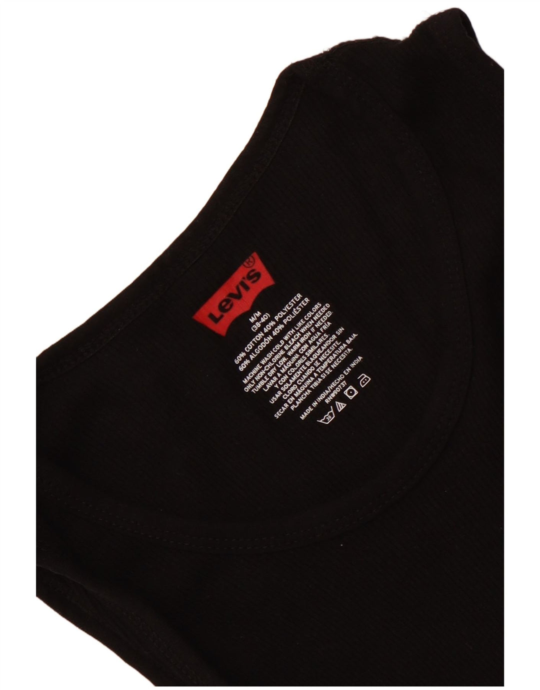 Męska kamizelka LEVI'S UK 38/40, średnia czarna bawełna