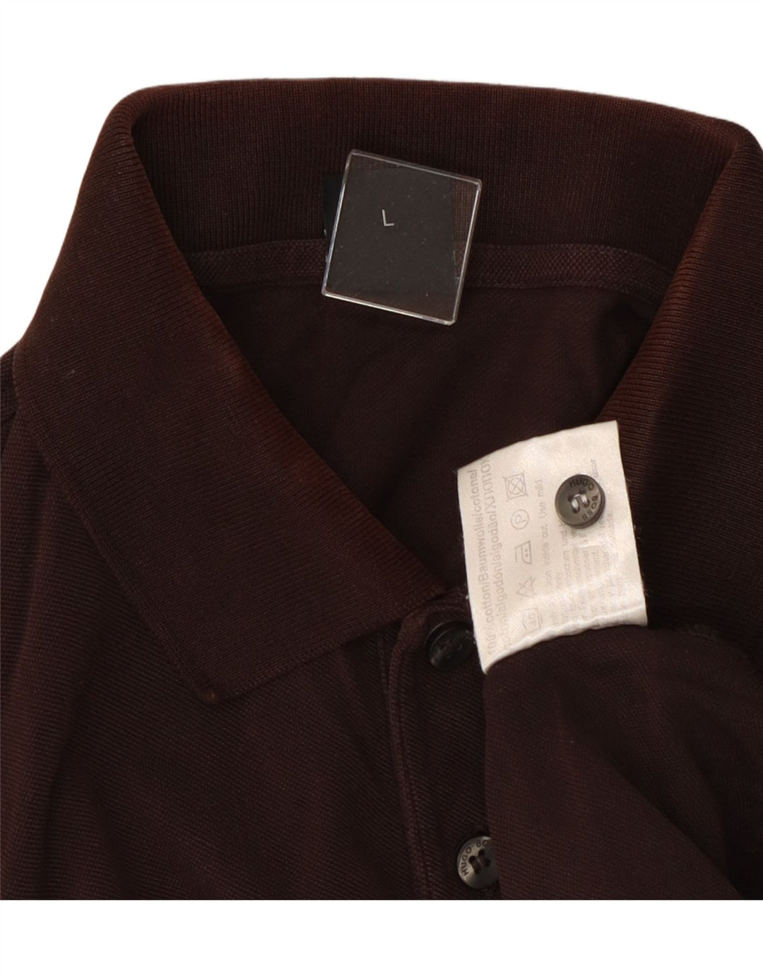 Męska koszulka polo Hugo Boss, duża, brązowa, bawełniana