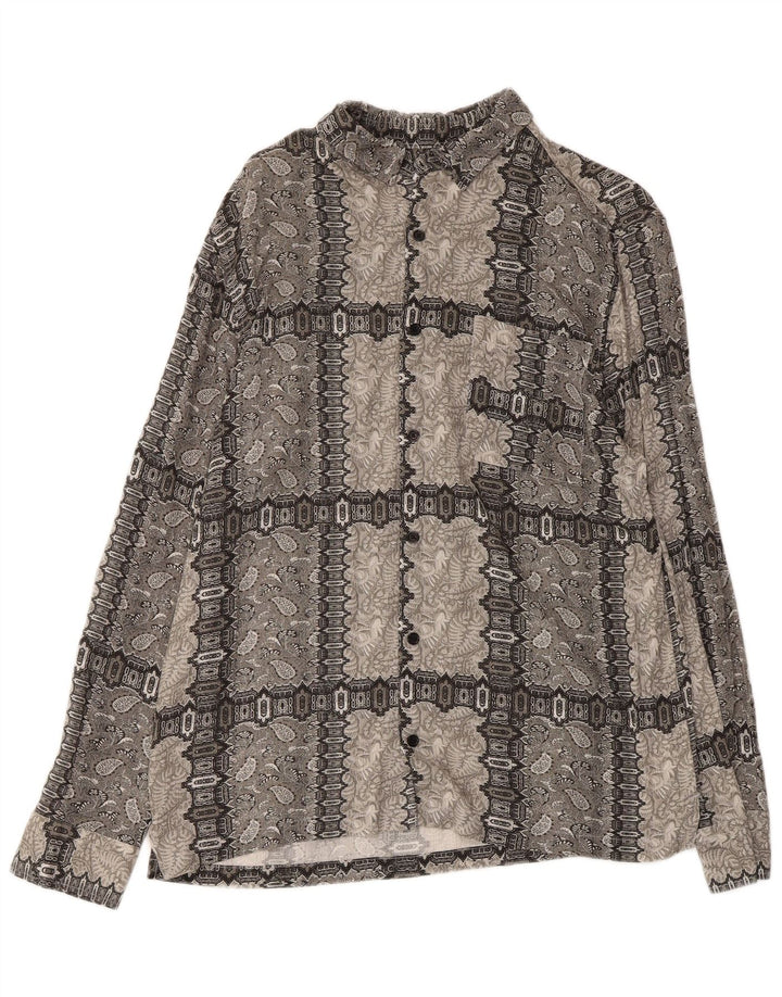 Koszula męska TOPMAN Średnioszara wiskoza Paisley