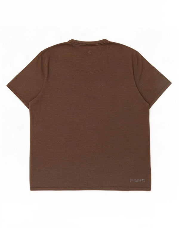 Męska koszulka z grafiką Fat Face, 2XL, brązowa bawełna