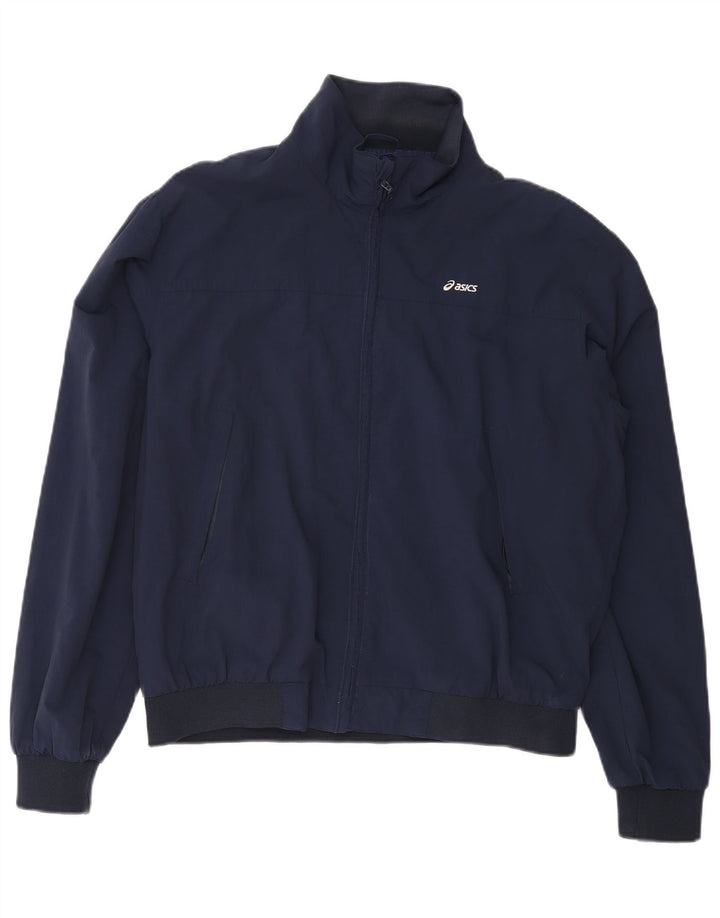 Męska kurtka bomberka ASICS UK 40, duża, granatowa, nylonowa