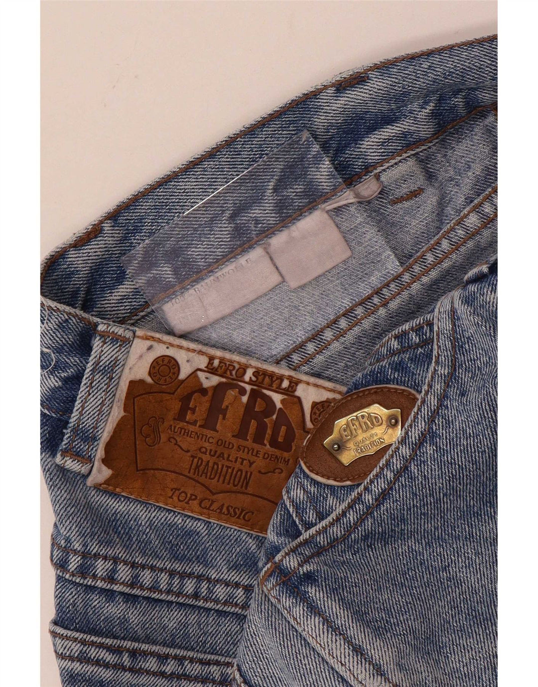 Vintage damskie jeansy slim W26 L29 niebieska bawełna