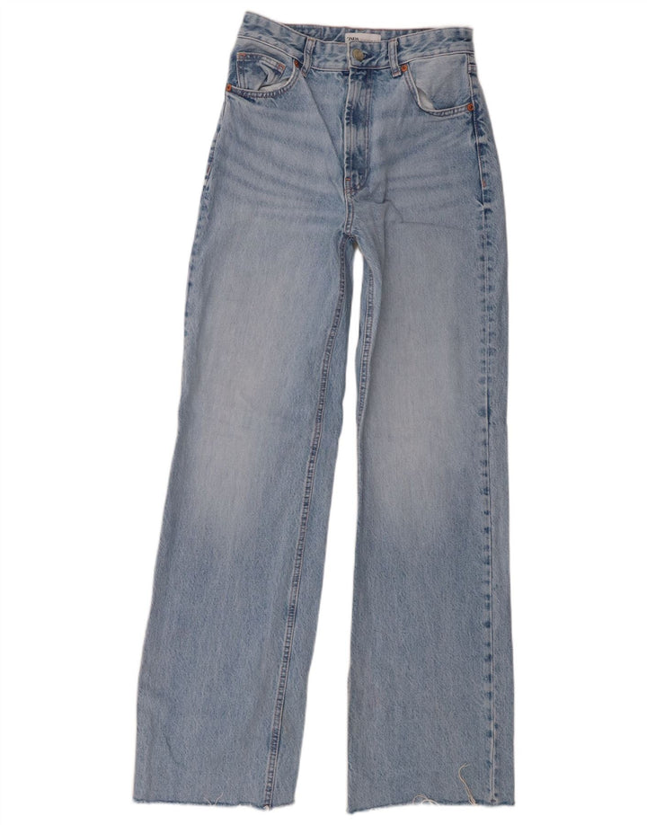 Damskie jeansy Bootcut z wysokim stanem Zara EU 38 Small W28 L33 Niebieskie bawełniane