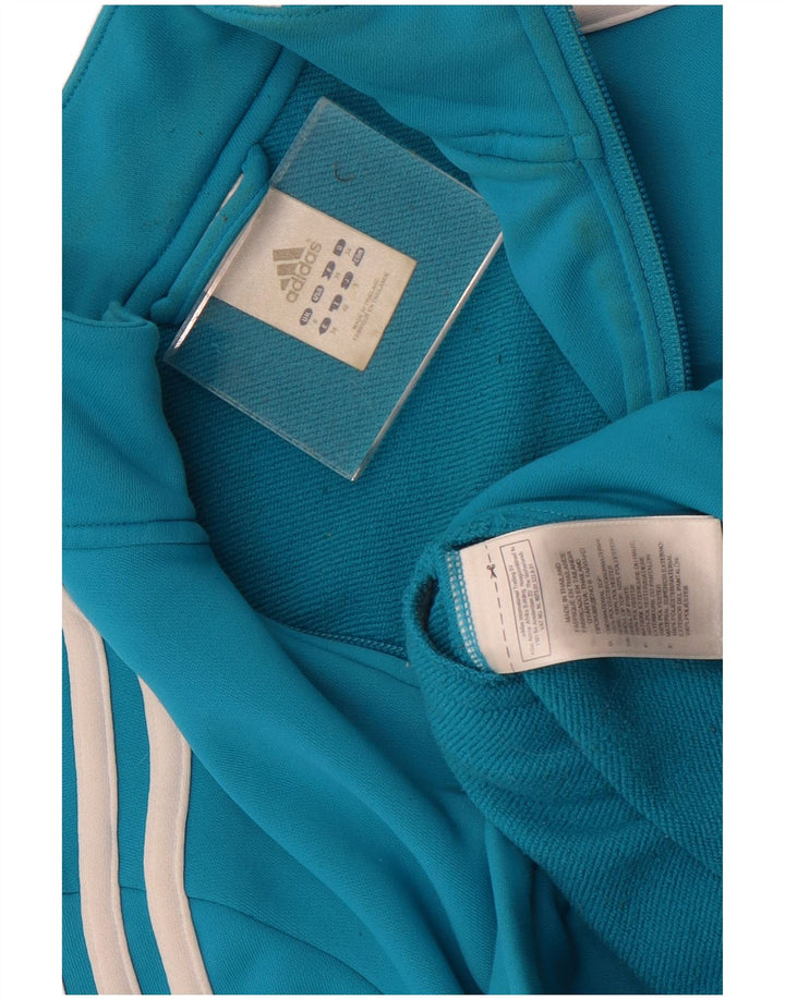Damska kurtka dresowa Adidas UK 8, mała niebieska, poliester