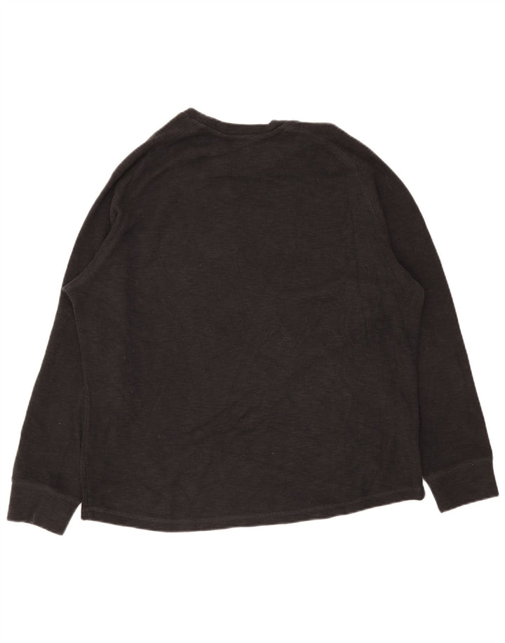 Męski top z długim rękawem XL, Eddie Bauer, czarny, bawełniany