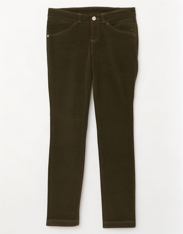 Damskie spodnie sztruksowe Benetton W30 L30 Khaki Cotton
