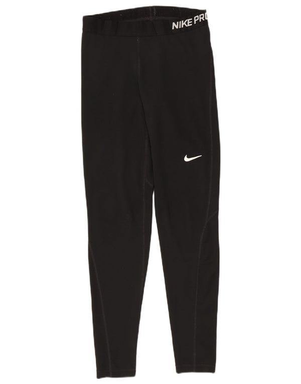 Damskie legginsy Nike Dri Fit Graphic UK 12, średnie czarne
