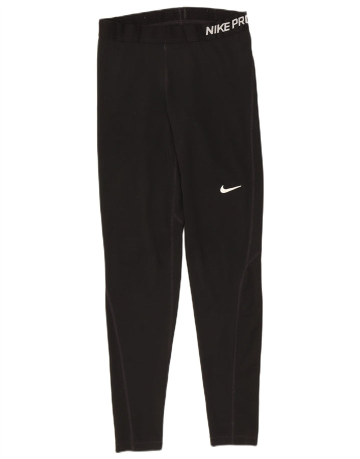 Damskie legginsy Nike Dri Fit Graphic UK 12, średnie czarne