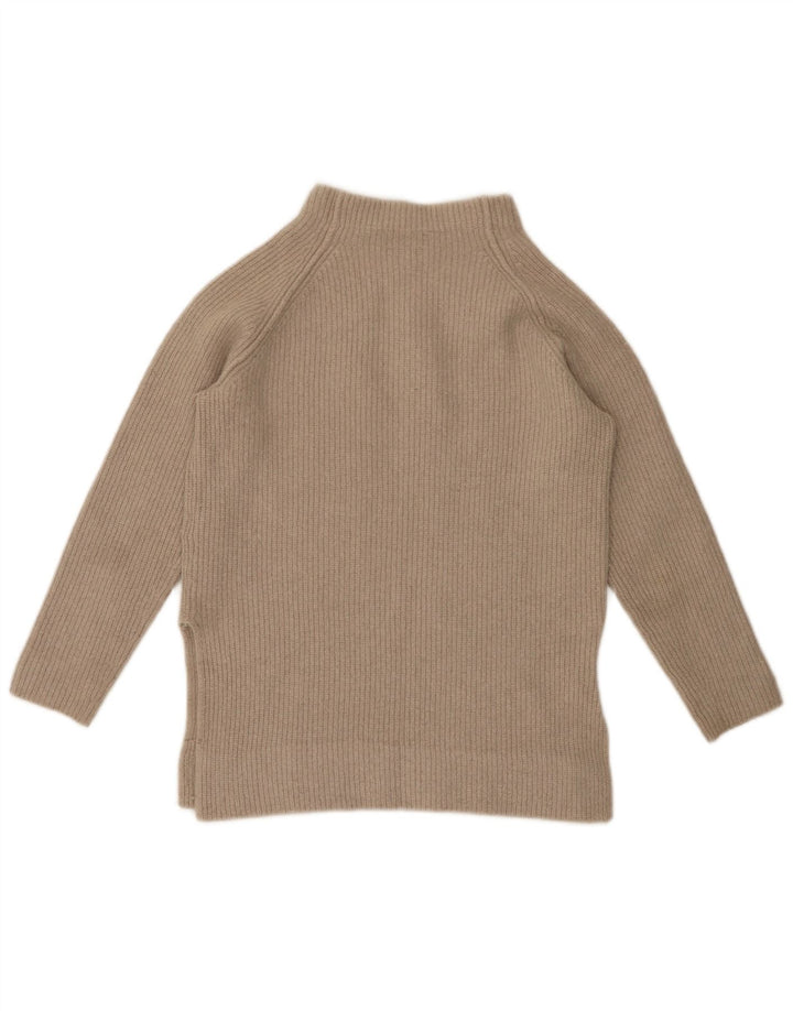 Sweter damski Massimo Dutti z golfem UK 12, średni beż, wełna