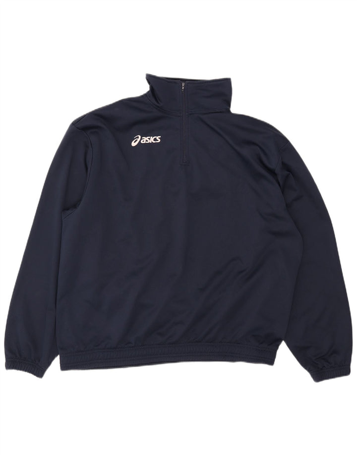 Męska bluza dresowa Asics, kurtka XL, granatowy, poliester