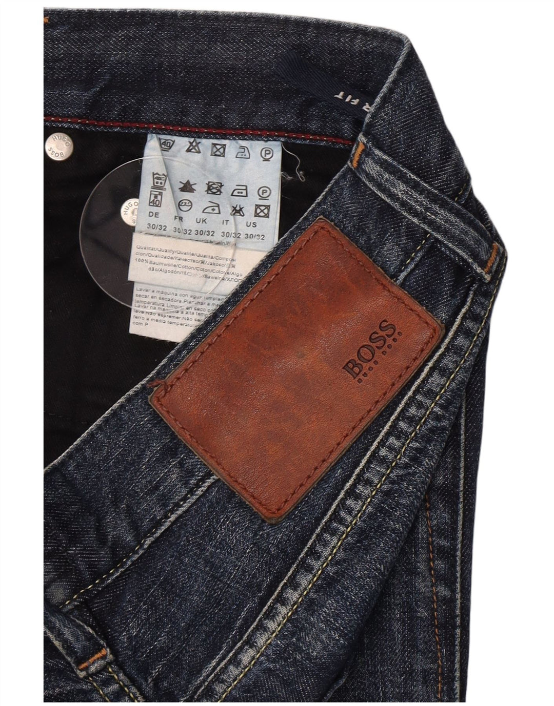 Męskie proste dżinsy Hugo Boss W30 L32 Niebieskie bawełniane