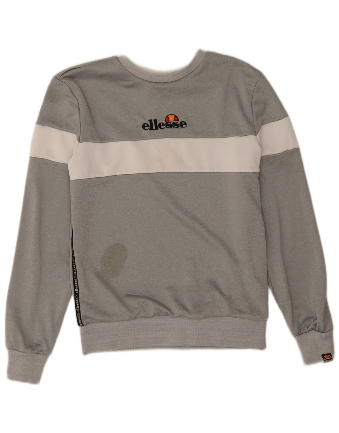 Męska bluza z grafiką Ellesse, mała, szara, z blokami kolorów, poliester