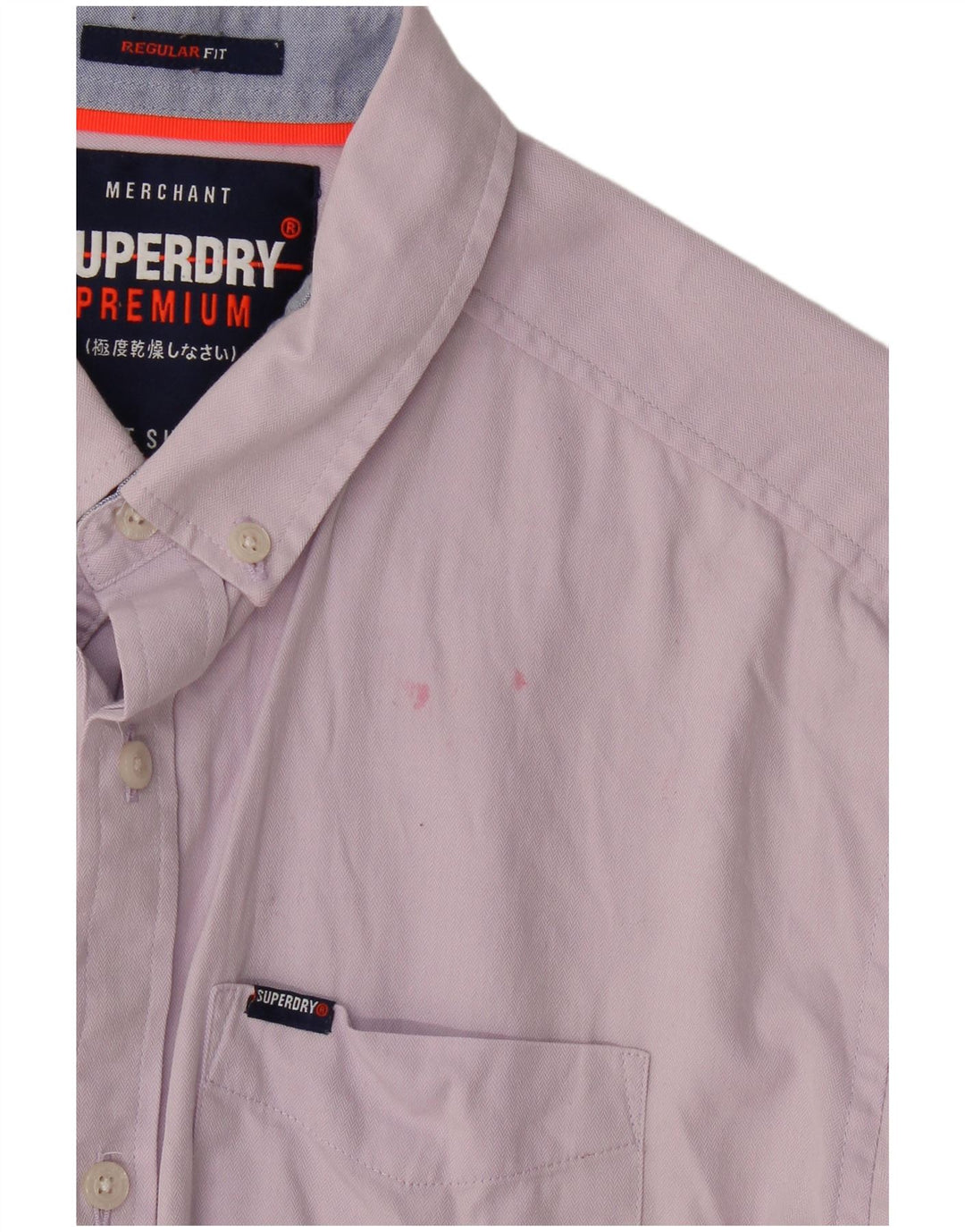 Męska koszula Superdry o regularnym kroju, mała, różowa