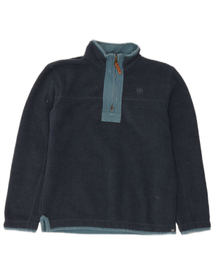 Chłopięcy sweter polarowy Fat Face z zamkiem błyskawicznym, 10-11 lat, granatowy, poliester