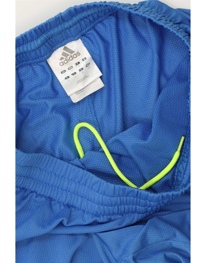 Męskie spodenki sportowe Adidas z grafiką, małe, niebieskie, poliestrowe
