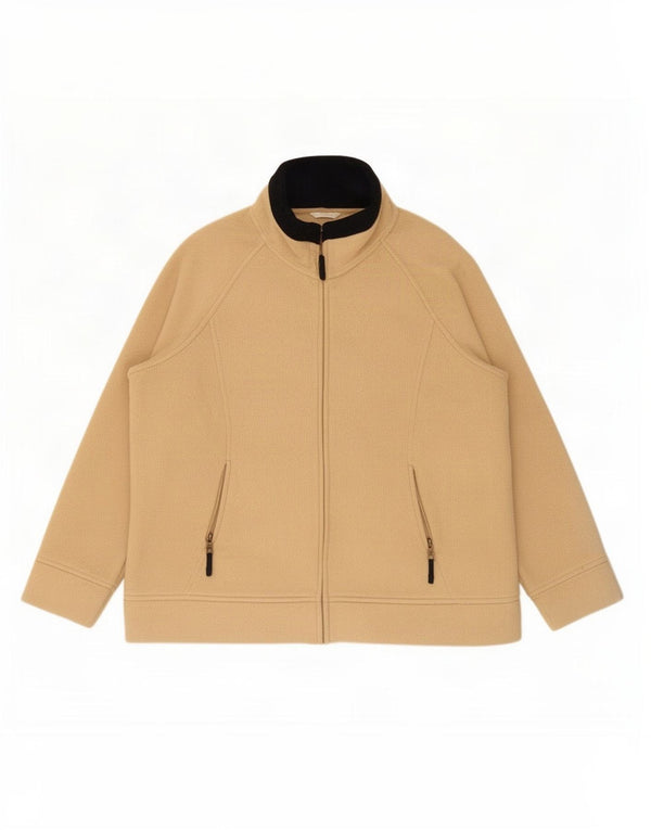 Marks & Spencer Womens Fleece Jacket UK 20 2XL Beige Polyester