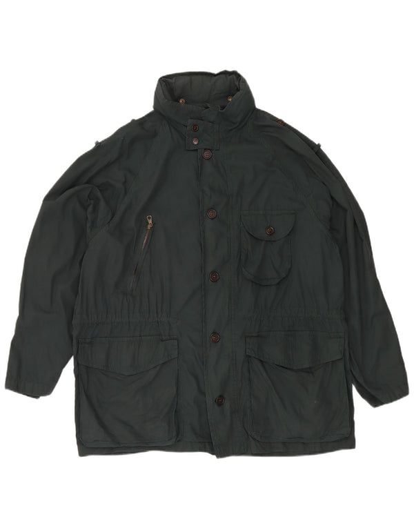 Brooksfield Mens Hooded Utility Jacket IT 50 Large Green