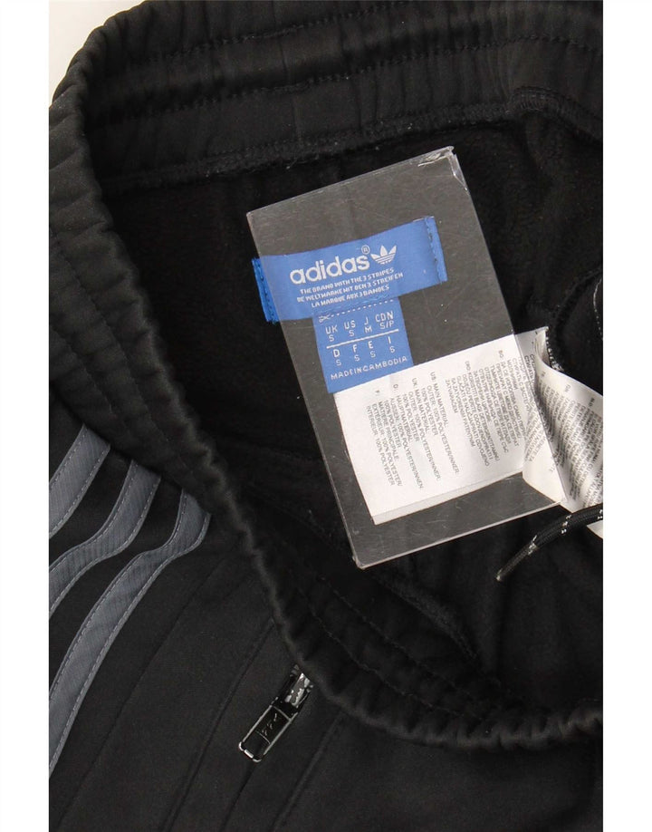 Męskie spodnie dresowe Adidas, małe, czarne, poliestrowe