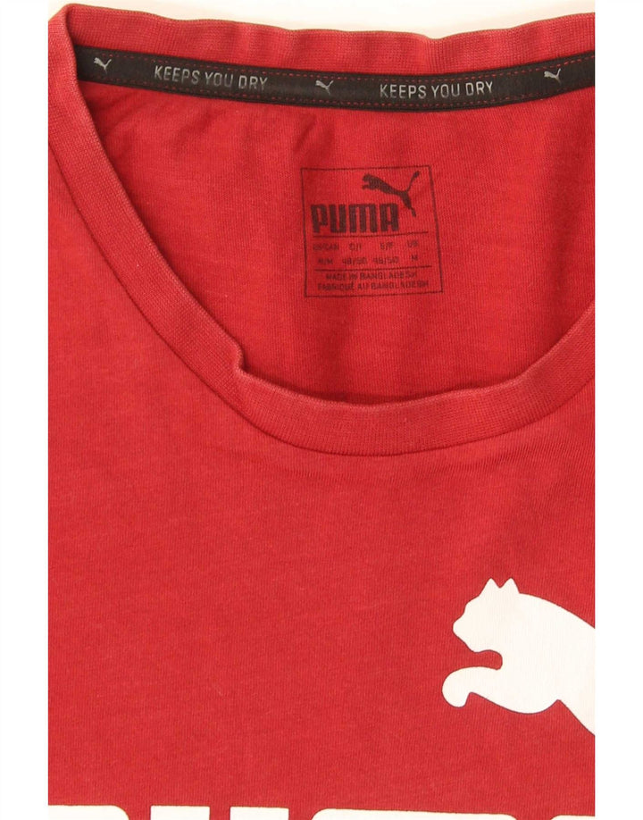 Męski T-shirt z grafiką Puma, średni czerwony