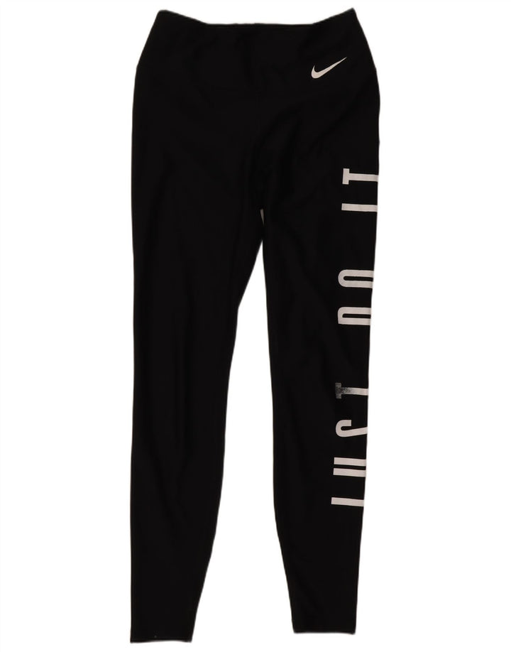 Damskie legginsy Nike Dri Fit Graphic UK 4 XS, czarny poliester