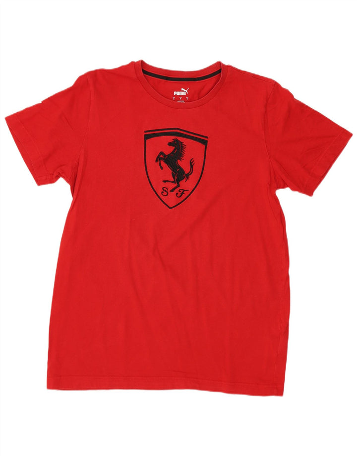 Męski T-shirt PUMA Ferrari z grafiką, mały, czerwony