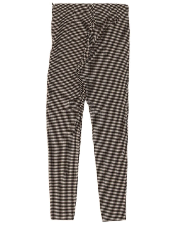 Legginsy damskie Zara UK 8 Small, czarna, wiskoza w kratkę