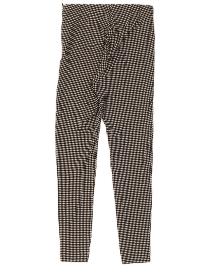 Legginsy damskie Zara UK 8 Small, czarna, wiskoza w kratkę