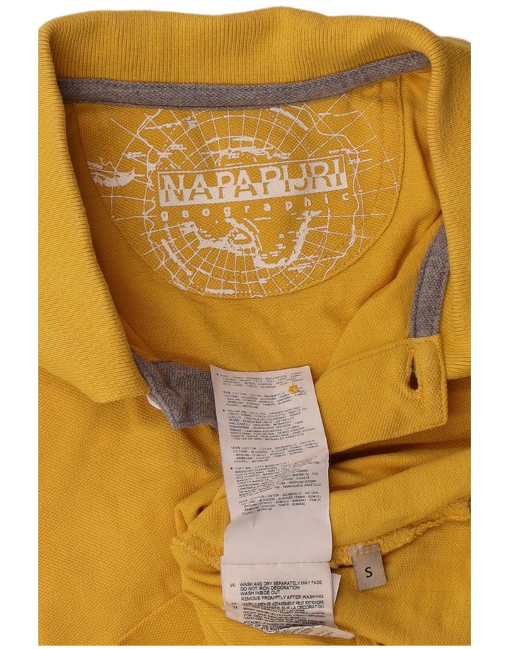 T-shirt męski NAPAPIJRI, mały, żółty, bawełniany