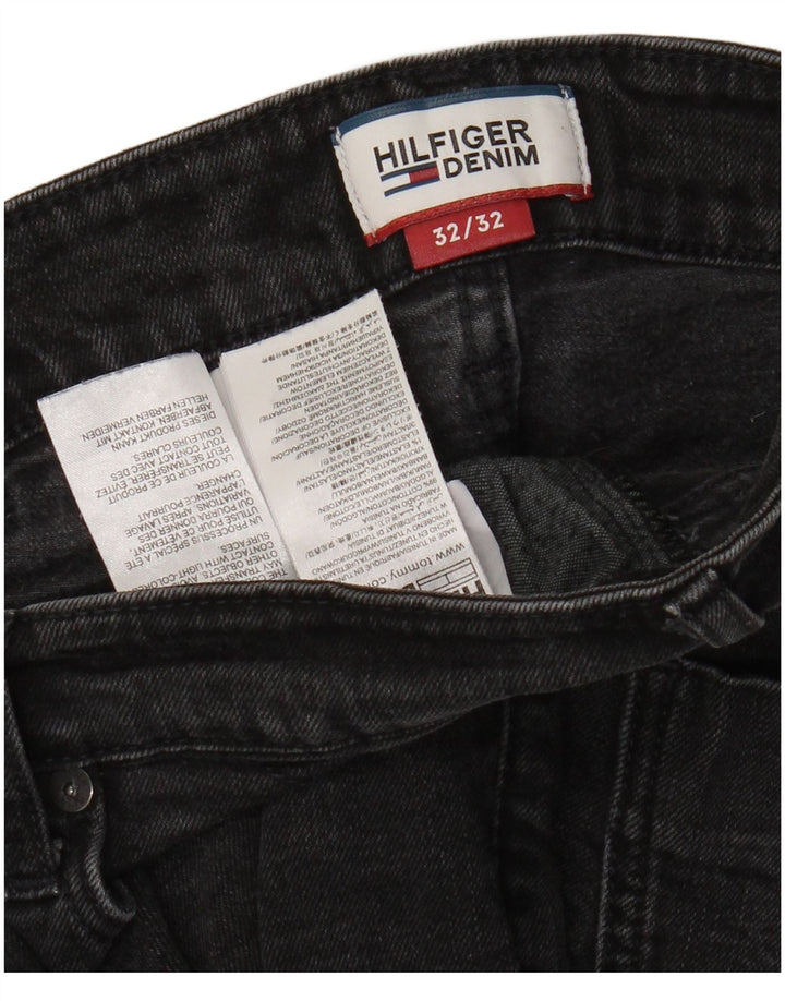 Męskie jeansy slim fit Tommy Hilfiger W32 L32 Czarne bawełniane