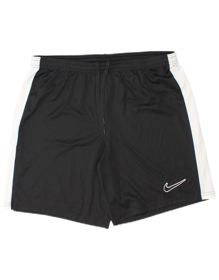 Męskie spodenki sportowe NIKE Dri Fit Slim Fit, duży czarny poliester z blokami kolorów