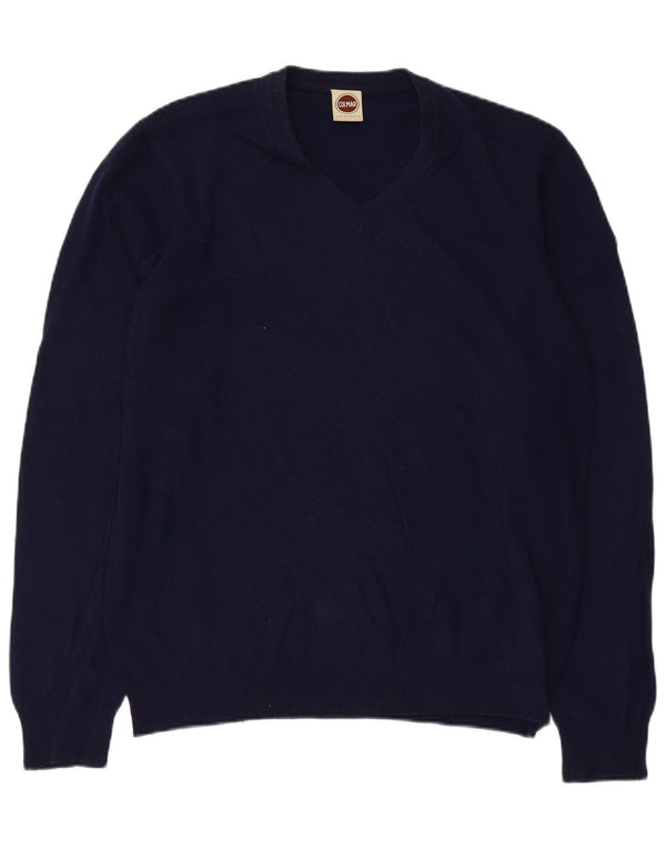 Sweter damski Colmar z dekoltem w kształcie litery V, UK 16, duży, granatowy