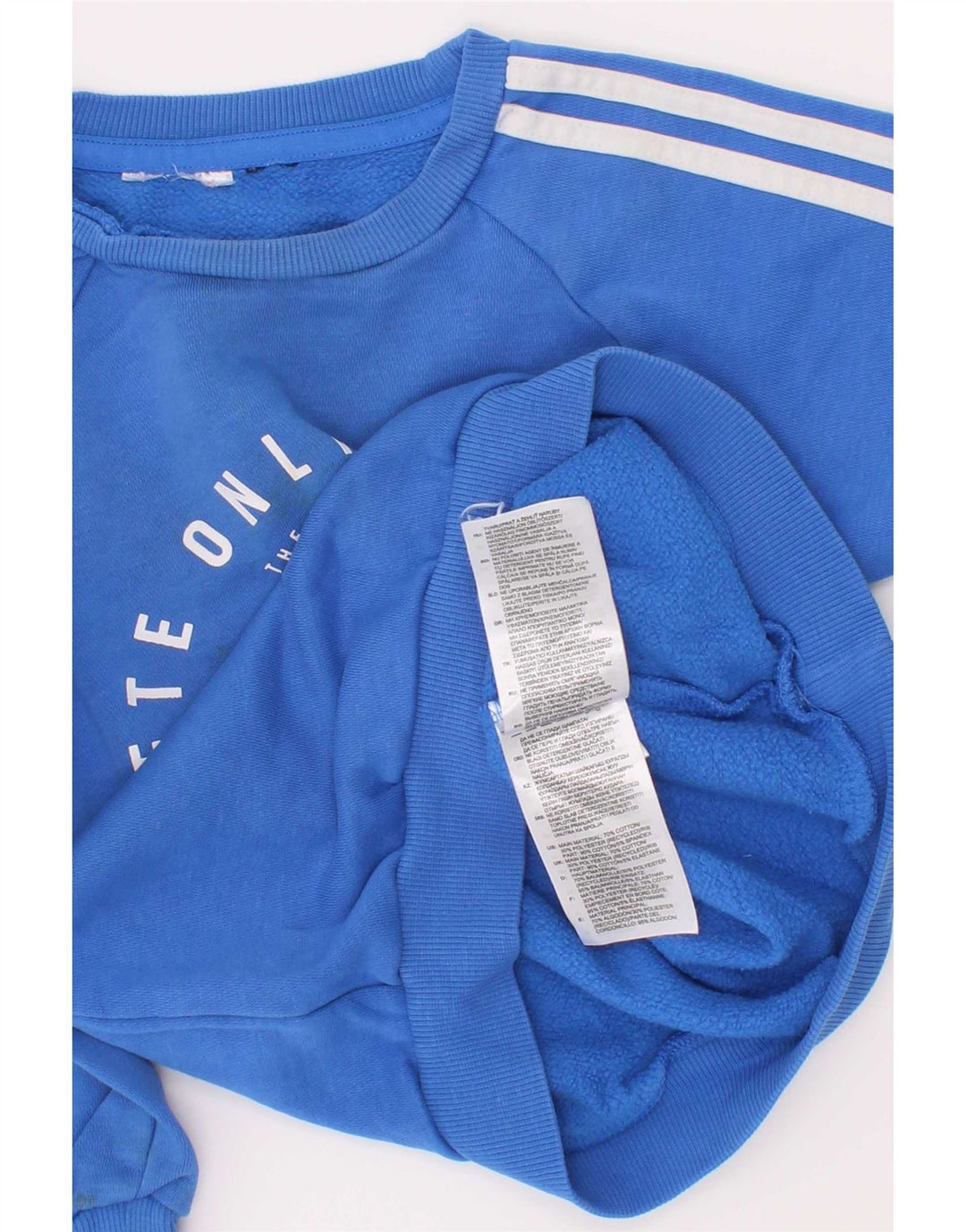 Bluza chłopięca Adidas z grafiką, 2-3 lata, niebieska bawełna