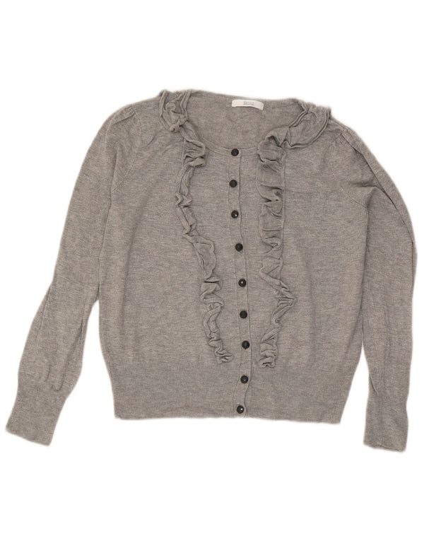 Marks & Spencer Womens Cardigan Sweater UK 10 Small Grey Flecked