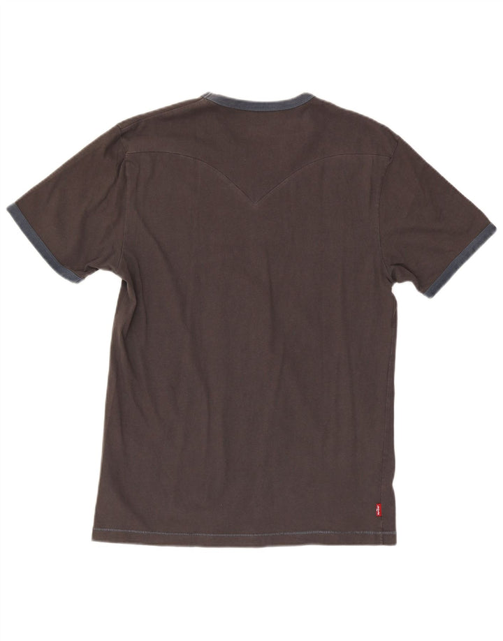 Męski T-shirt z grafiką Levi's, duży, szary, bawełniany