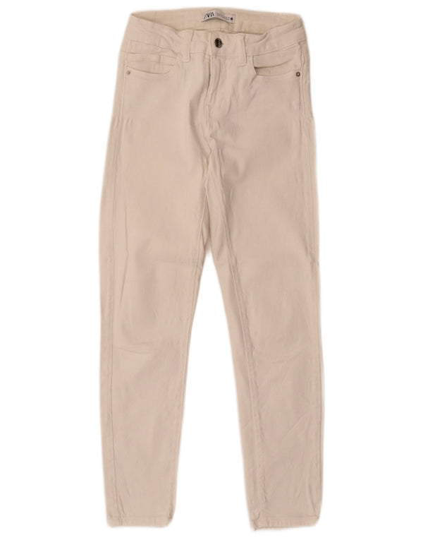 Damskie jeansy skinny Zara EU 34 2XS W24 L27 Białe