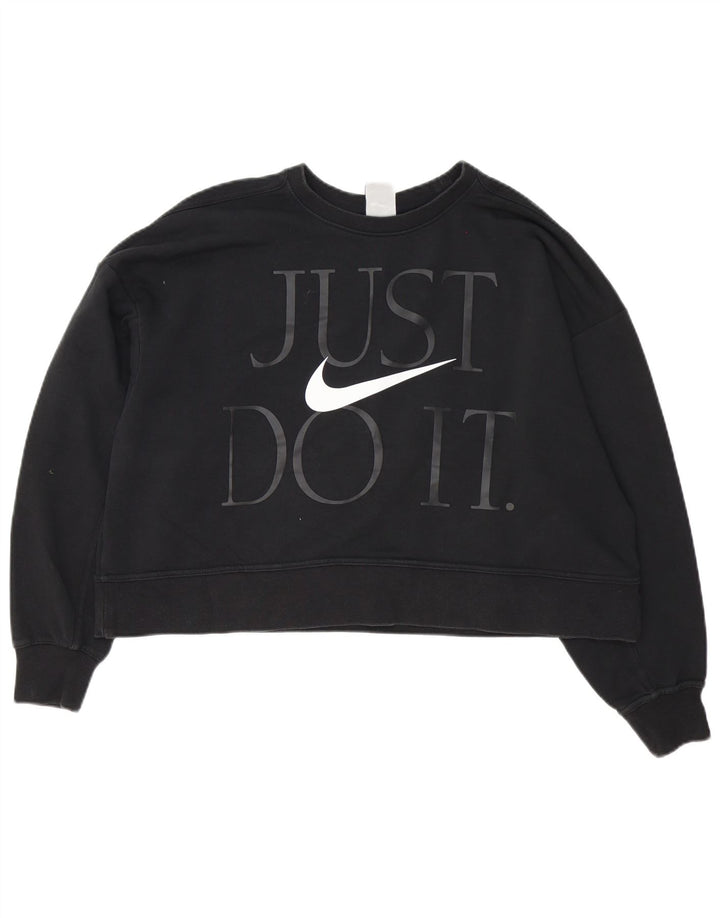 Damska bluza dresowa Nike Dri Fit Graphic Oversize UK 16, duża czarna