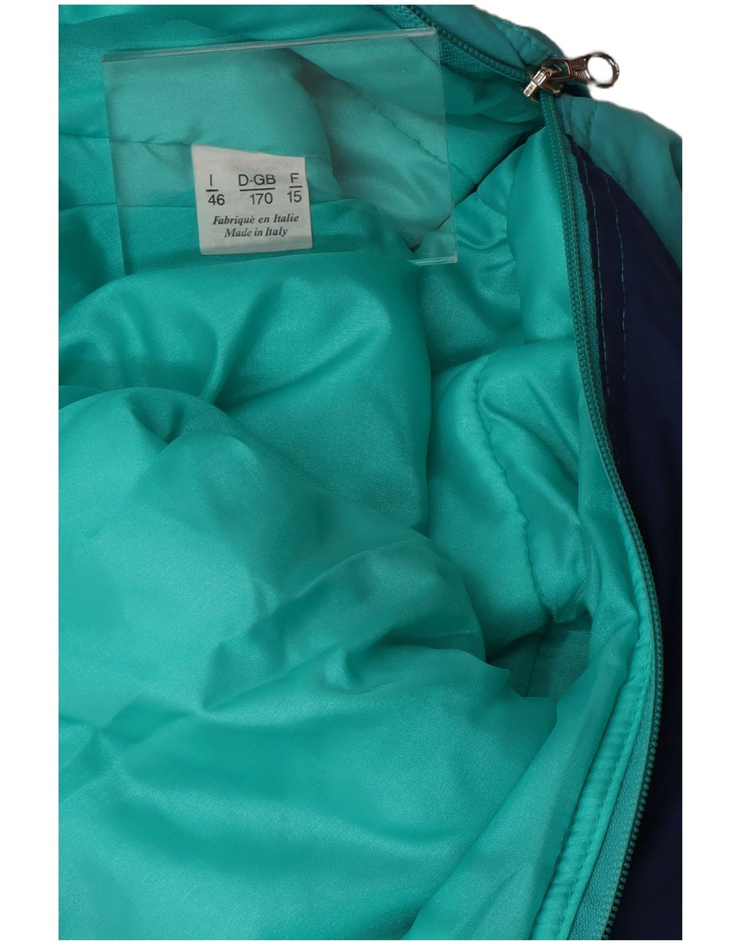 Męski kombinezon narciarski o luźnym kroju w stylu vintage IT 46 Mały niebieski poliamid z blokami kolorów