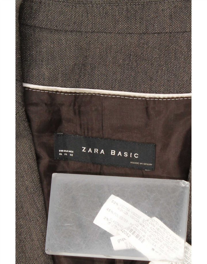 Damska marynarka Zara zapinana na 1 guzik UK 18 XL Szara wiskoza
