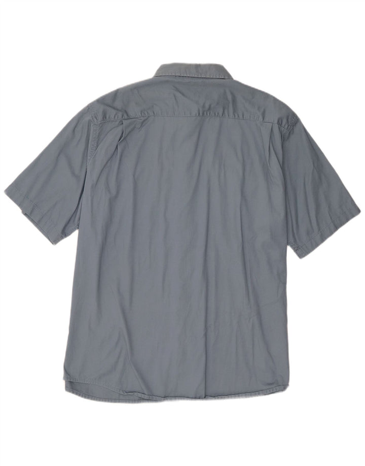 Koszula męska z krótkim rękawem Wrangler XL, niebieska, bawełniana