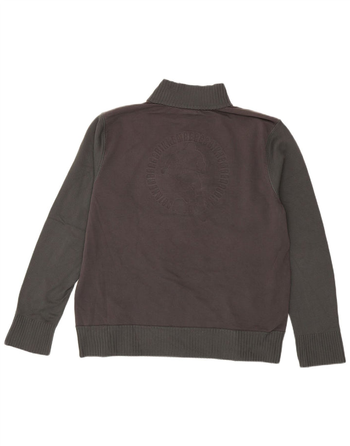 Bikkembergs Męski sweter z zamkiem błyskawicznym XL, szary