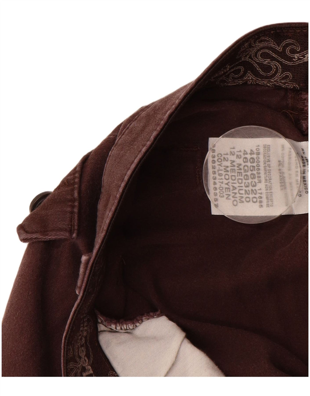 Damskie proste spodnie LEE US 12 Large W32 L31 Brązowa bawełna