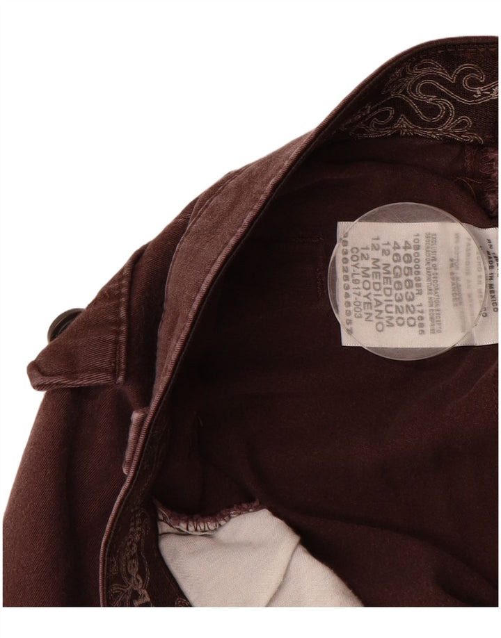 Damskie proste spodnie LEE US 12 Large W32 L31 Brązowa bawełna