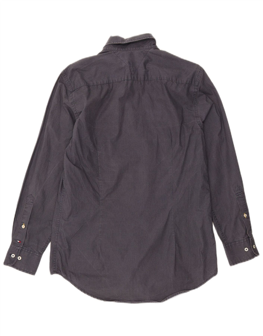 Męska koszula slim fit TOMMY HILFIGER, średnia, granatowa, bawełniana w cętki