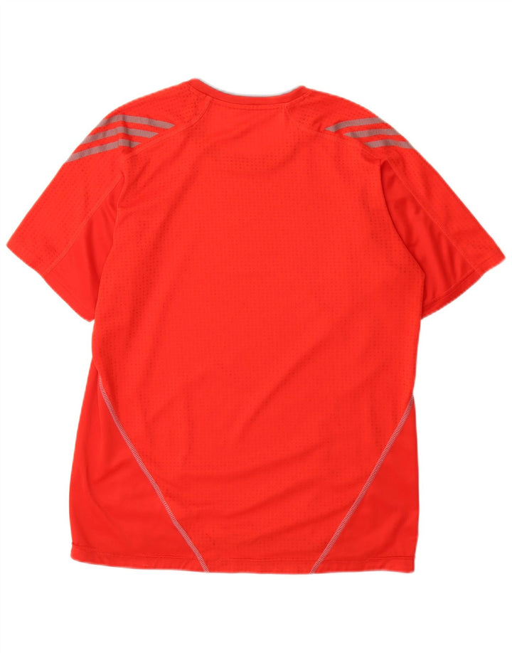Adidas Męski T-shirt Top Średni Czerwony Poliester