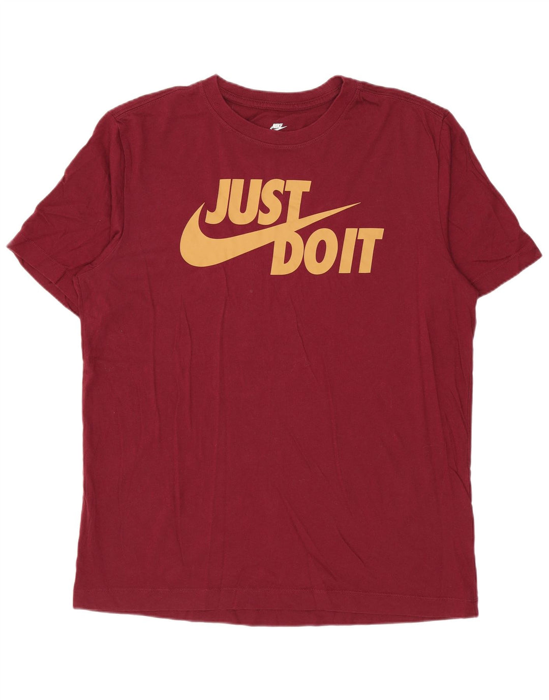 Męska koszulka z grafiką NIKE Top, średnia, bordowa bawełna